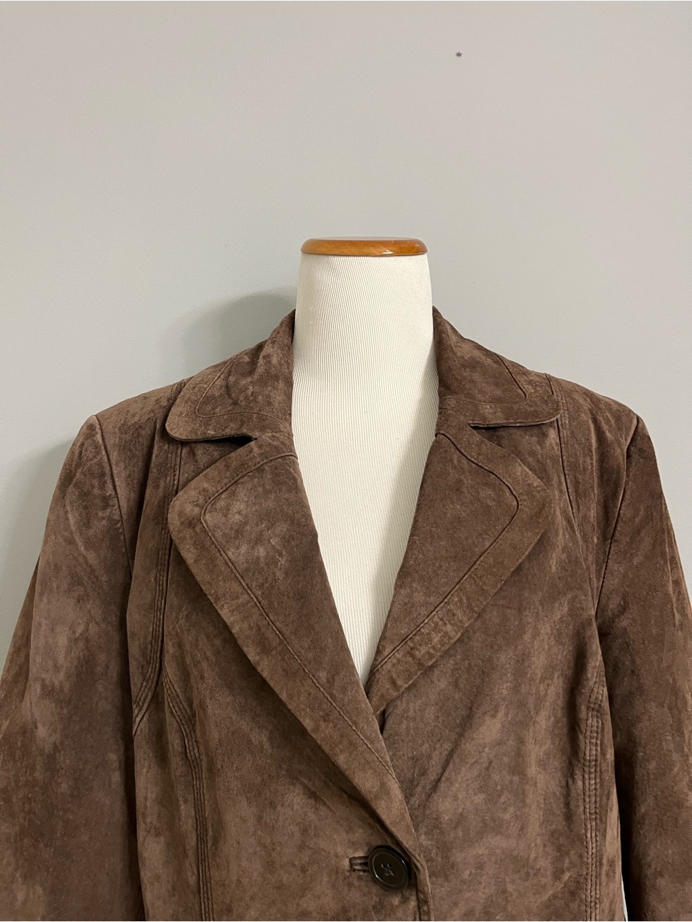 Vintage Y2K Cherokee Brown Suede Blazer Jacket Size XL - Picture 2 of 11